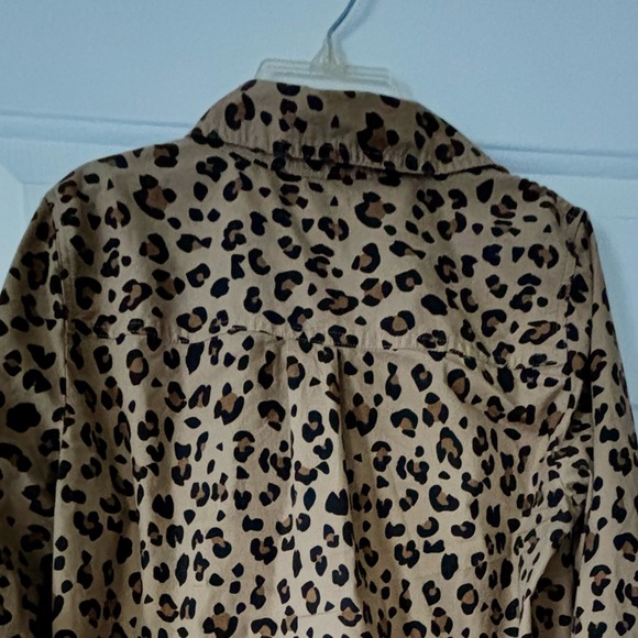 J. Crew Tan and Black Animal Print long sleeve Shirt XS size - Picture 10 of 12